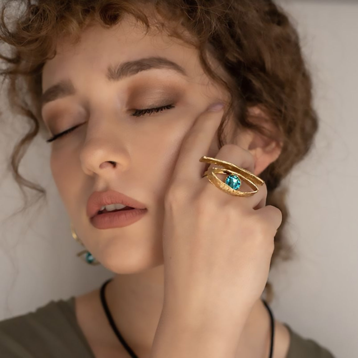 Kalliope Eye Ring: Greece Fashion Jewelry for Women JOYasForYou
