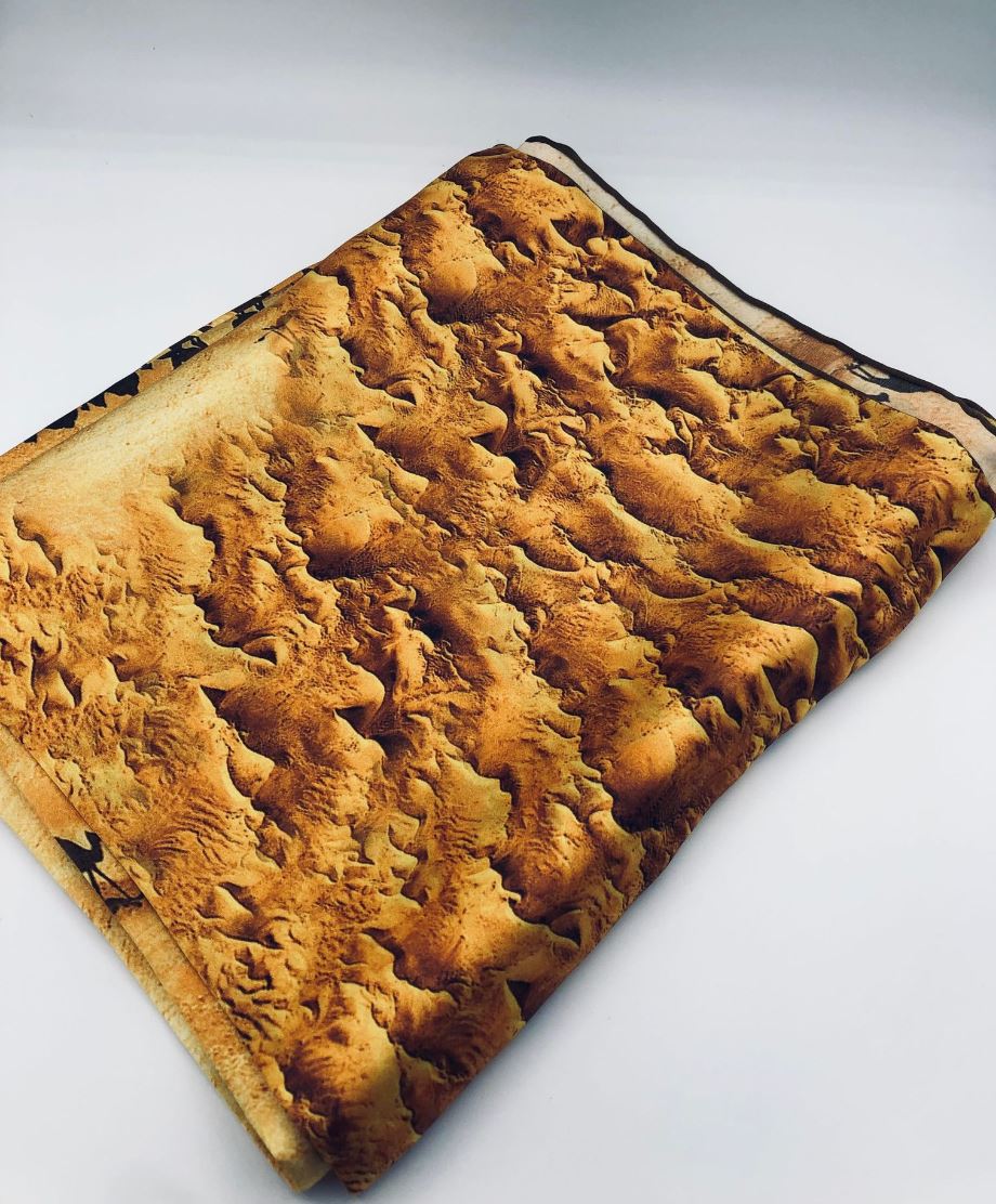 Long Desert Mulberry Silk Scarf | Elegant & Luxurious Accessory - 0
