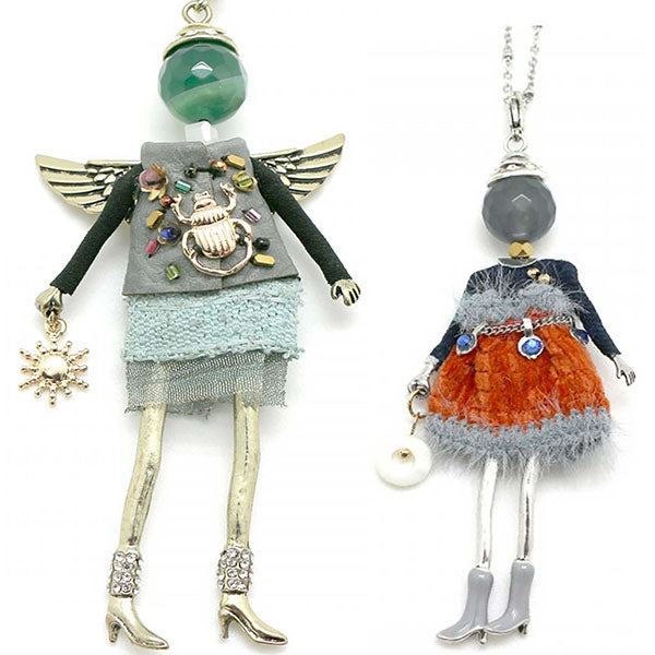 natural gemstones doll pendants