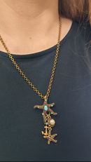 Alcozer Starfish Pendant Necklace-2