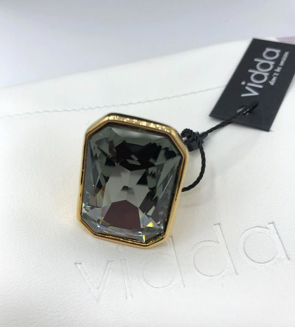 Vidda Rings Vidda Large Black Crystal Ring | JOYasForYou