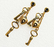 Alcozer Keys Earrings For Women
