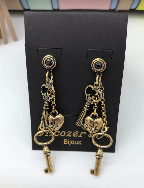 Alcozer Keys Earrings For Women