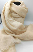 Beige Linen Scarf-2