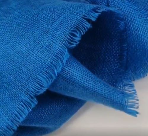 Blue Linen Scarf