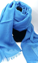 Bright Blue Lightweight Scarf-4
