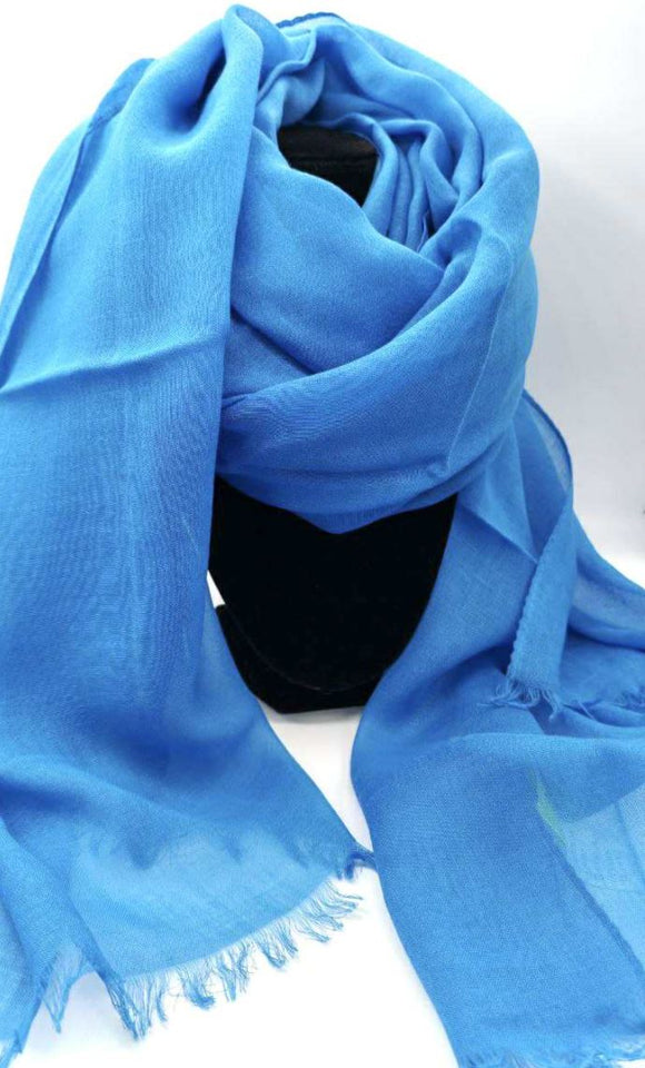 Bright Blue Lightweight Scarf