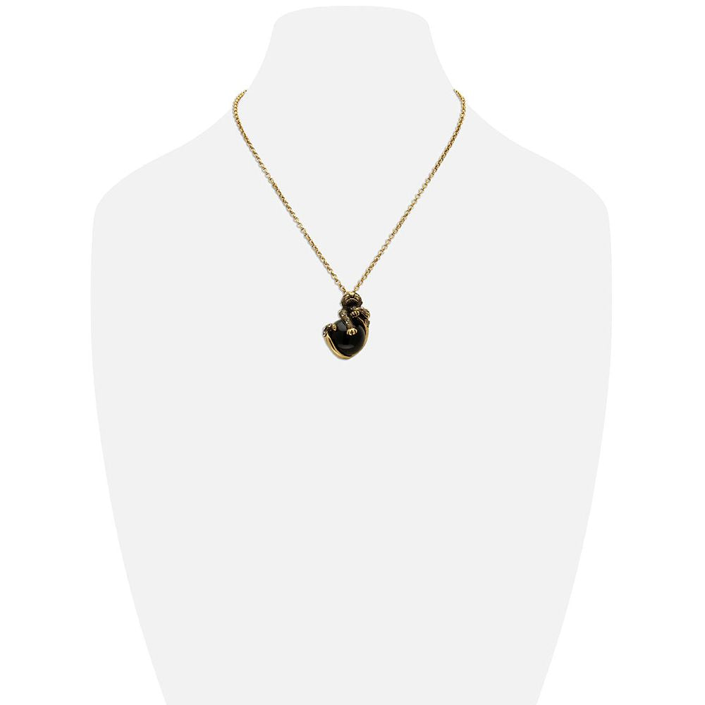 Alcozer Panther Necklace - Italian- Luxury With Onyx