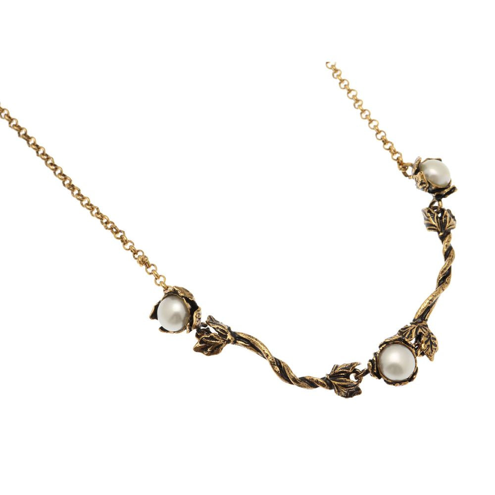 Alcozer Jasmine Pearl Necklace