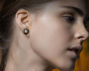 Alcozer Pearl Stud Earrings For Women-2