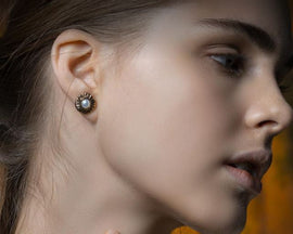 Alcozer Pearl Stud Earrings For Women - 0