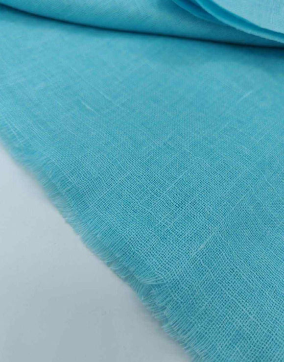 Light Blue Linen Summer Scarf