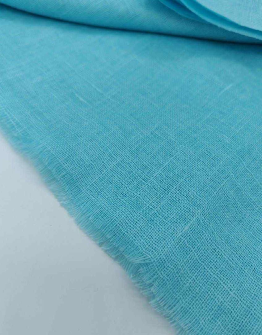 Light Blue Linen Summer Scarf