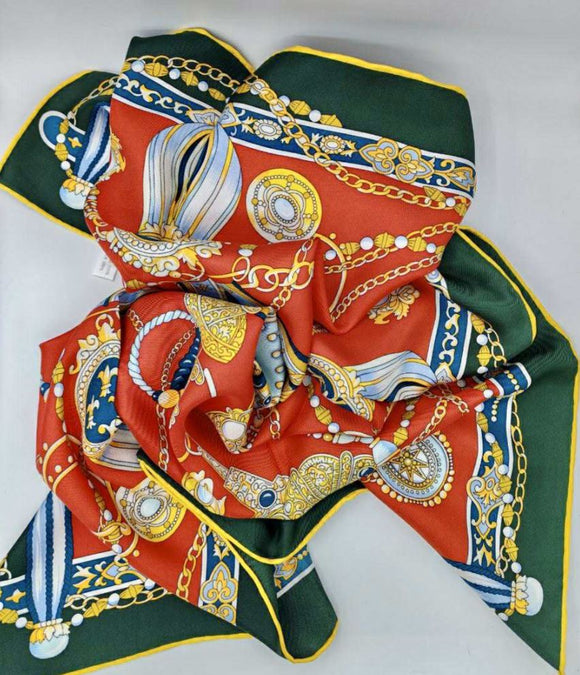 red silk scarf