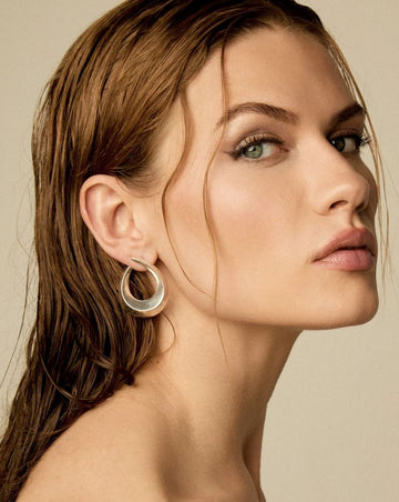 Silver hoop earrings
