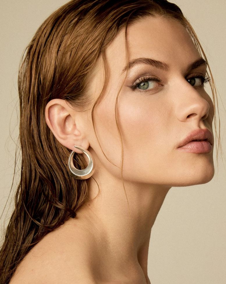 Silver hoop earrings