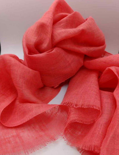 coral color scarf