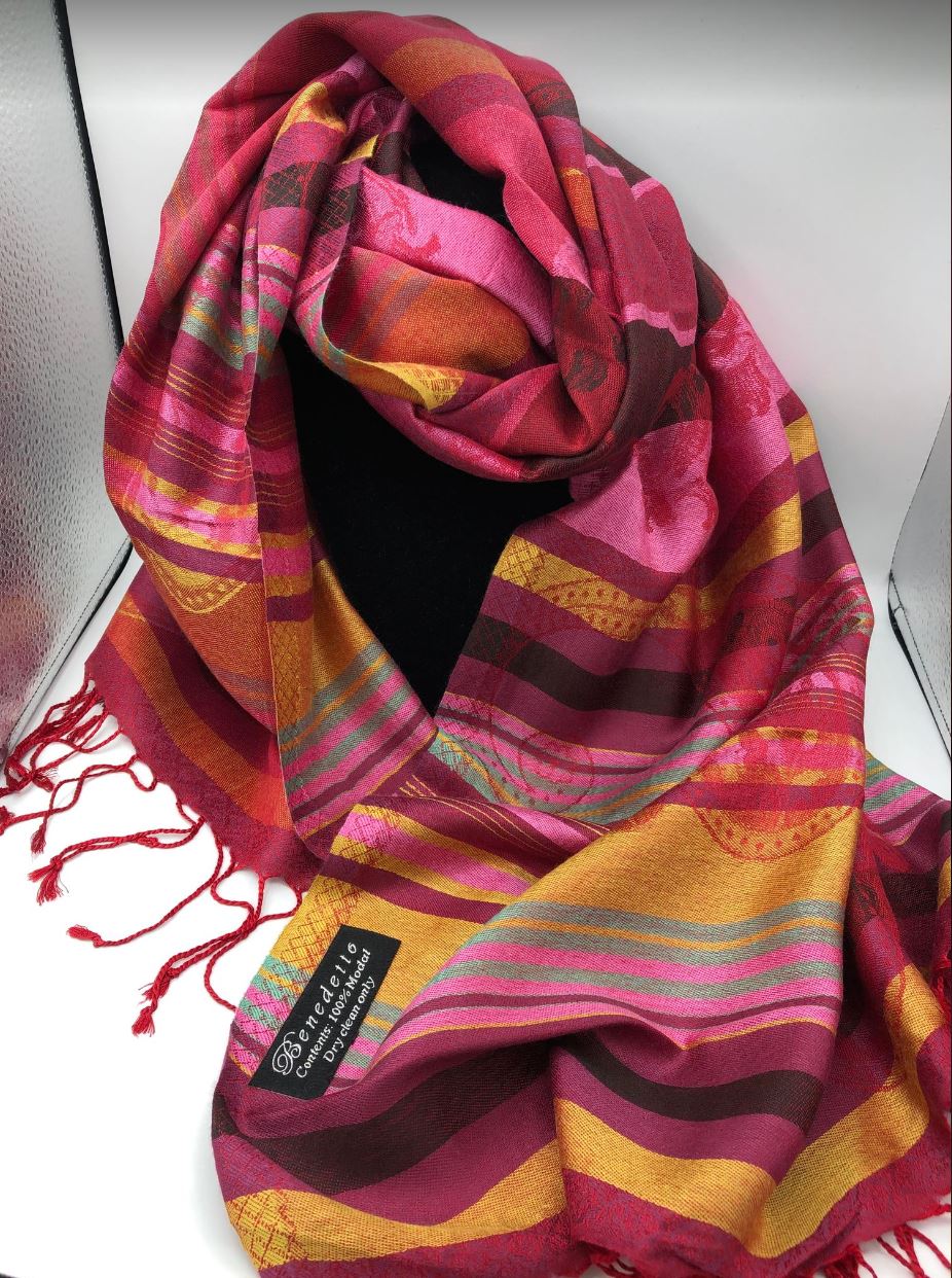 Long Striped Modal Scarf