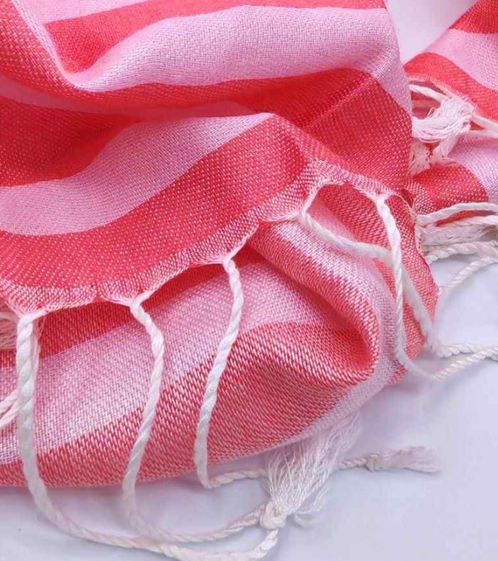 Modal Pink Striped Scarf