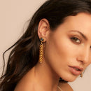 Vidda Black Crystal Chain Earrings-2