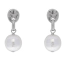pearl silver earrings