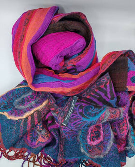bright winter scarf for women