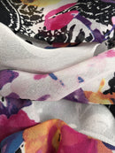 Chic Silk Georgette Flower Long Scarf | Versatile Fashion Accessory-2