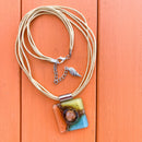 coba necklace orange yellow blue beige - JOYasForYou