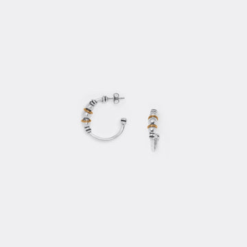 Ori Tao Sparkling Small Creoles - Exquisite French Earrings