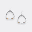 Notorious Big Large Ring on Hook Earrings - French Brass Jewelry-1