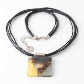 coba necklace black yellow grey - JOYasForYou