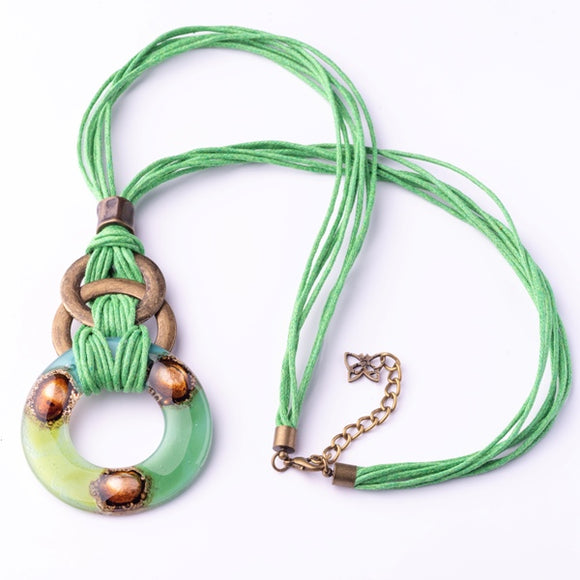 ziggy necklace green