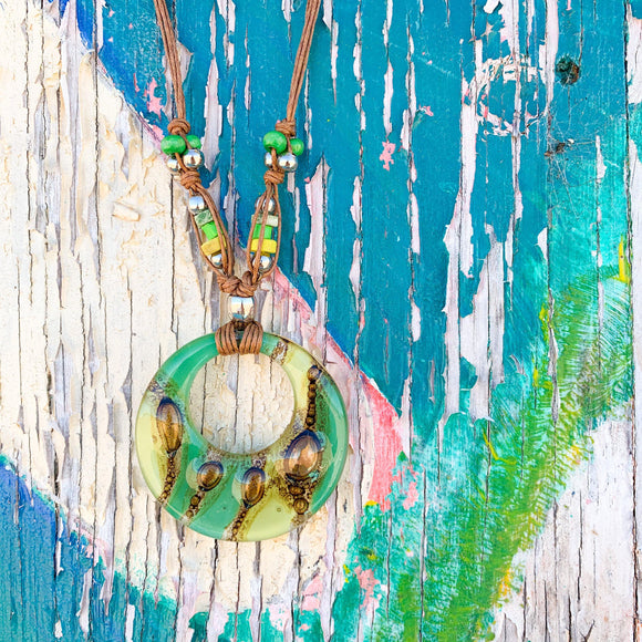 malibu necklace apple green - JOYasForYou