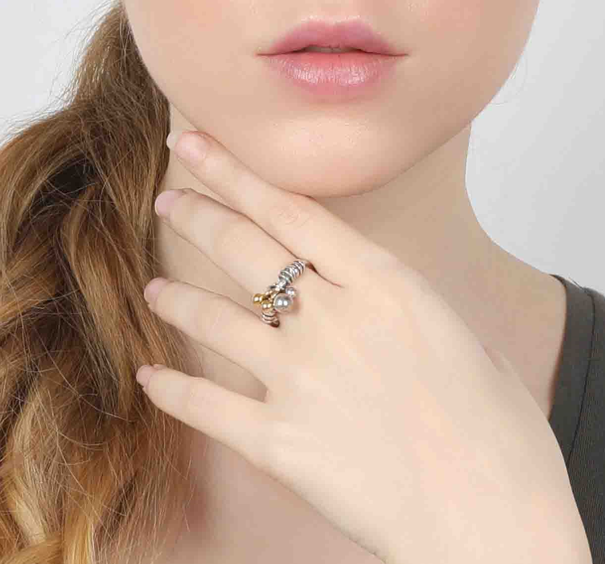 Ori Tao Ball Ring - Sparkling Collection, French Brass Jewelry