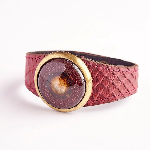 paris bracelet burgundy