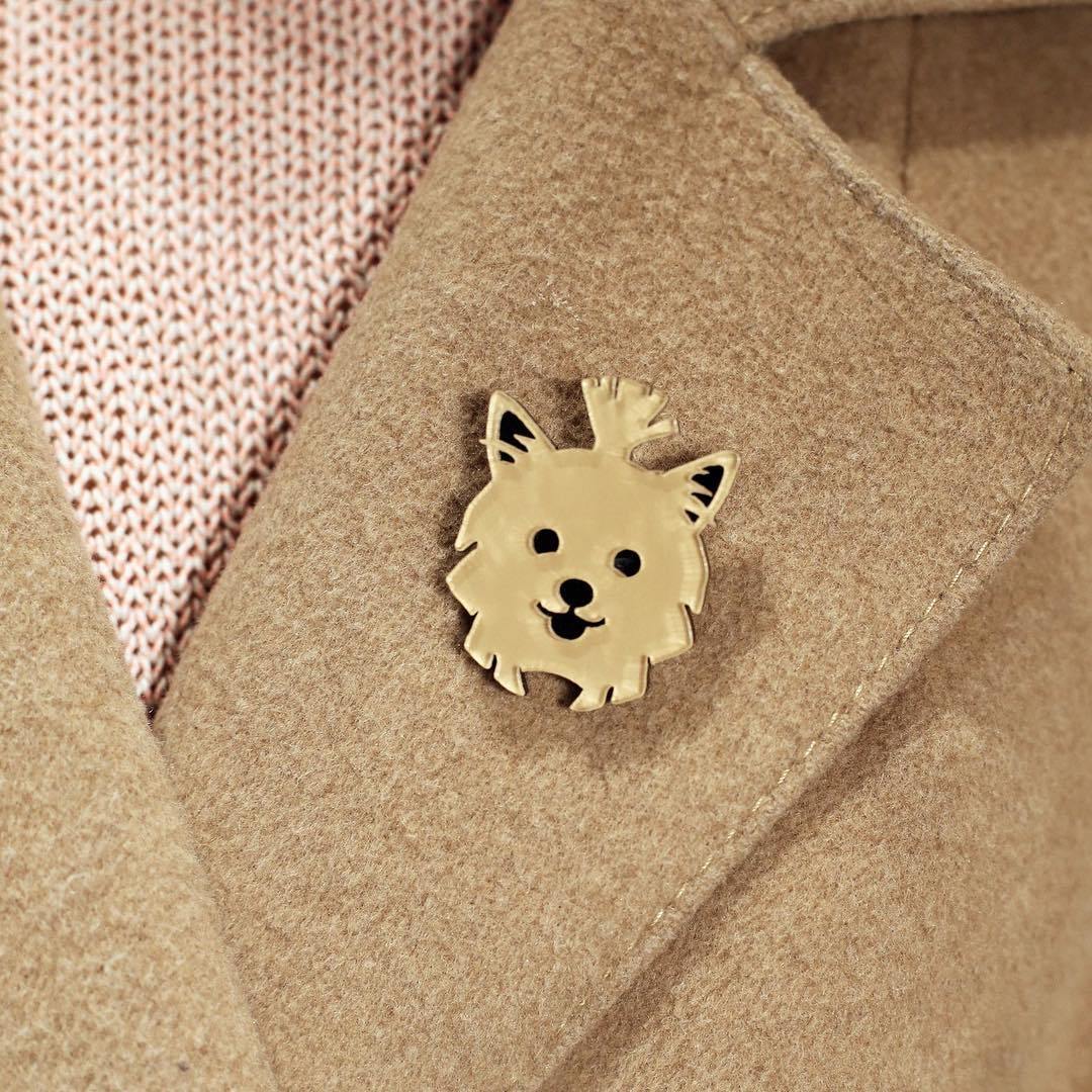 brooch yorkie beige - JOYasForYou