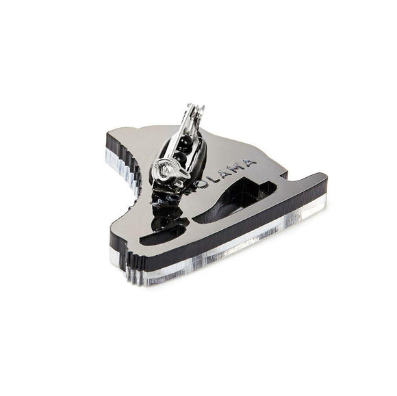 ice skate brooch white - JOYasForYou