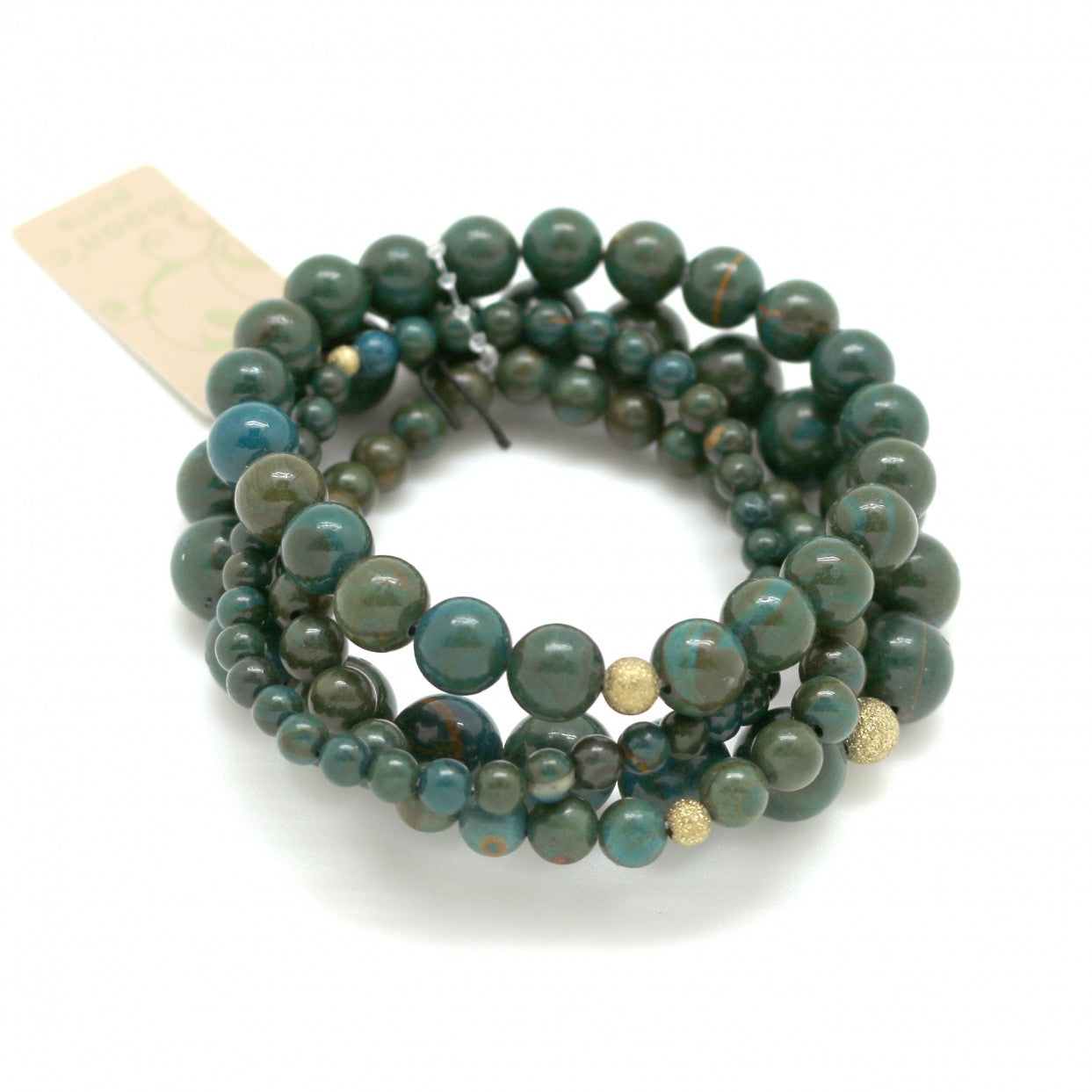 Moon C Dark Green Jasper Bracelet For Women