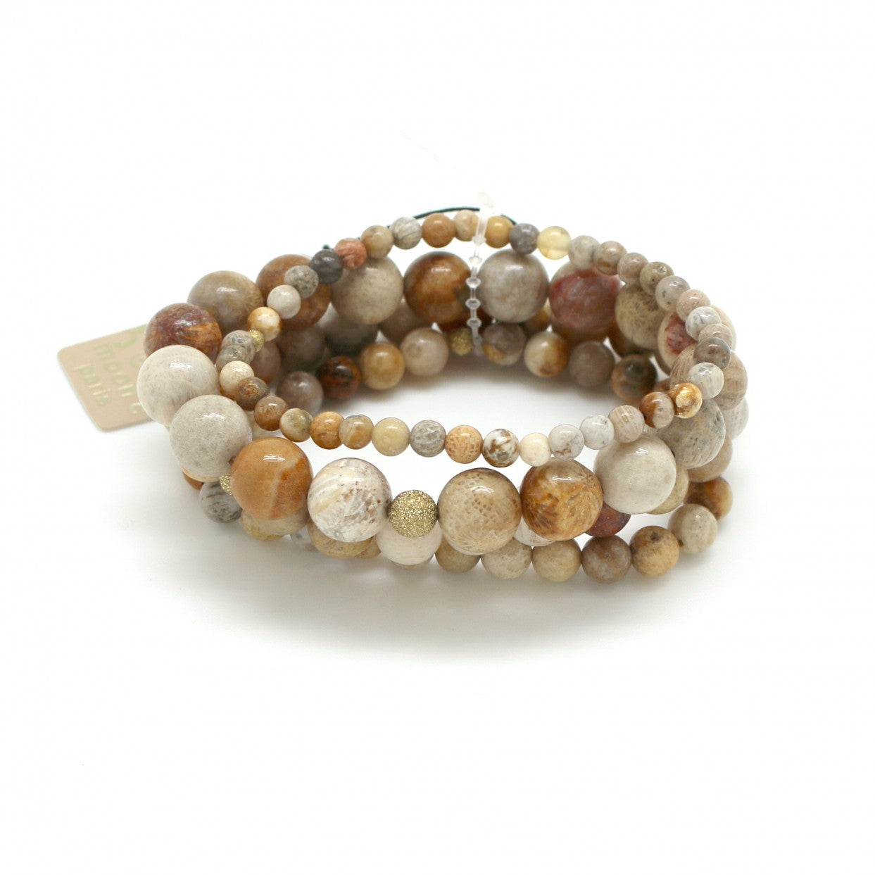 Moon C Chrysanthemum Jasper  Stretch Bracelet