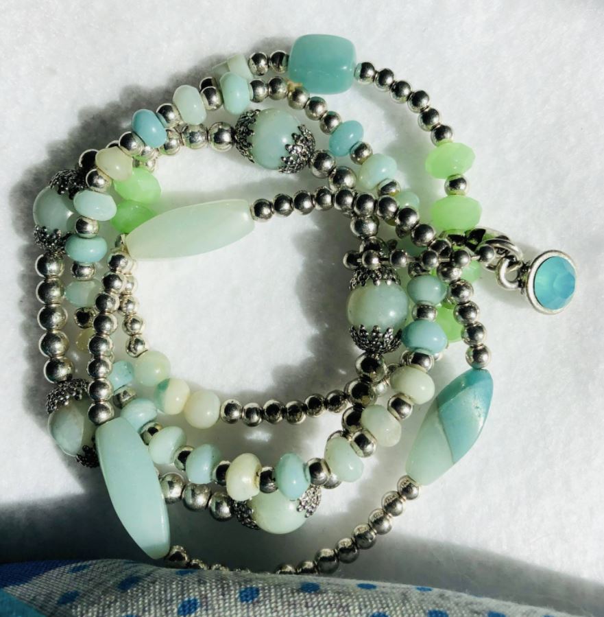 Moon C Blue Charm Bracelet
