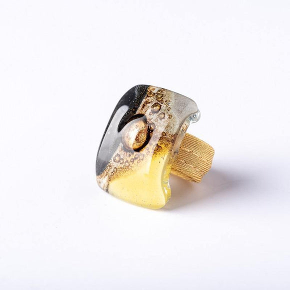 lycra ring yellow grey black - JOYasForYou