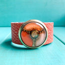 bright orange leather bracelet