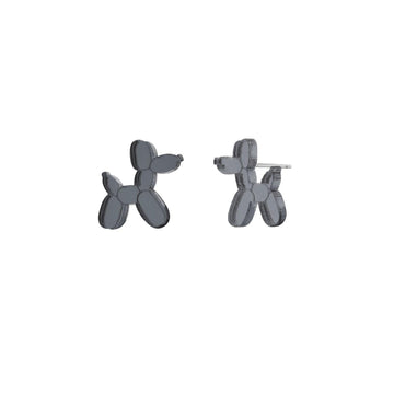 balloon dog earrings black - JOYasForYou