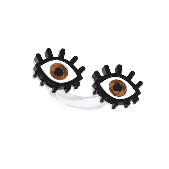 Brown Eyes Ring | Unique Plexiglass Accessory from Russia