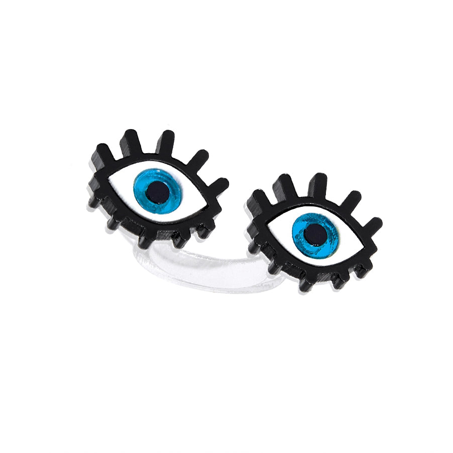 Blue Eyes Ring | Captivating Plexiglass Accessory from Russia - 0