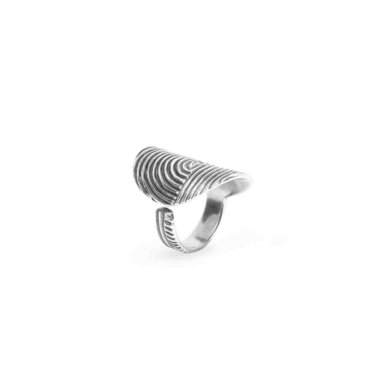Ori Tao Infinity Flat Fashion Ring - Modern Silver Jewelry