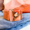 Cristalida Fashion Leather Bracelet For Women, Bright Orange / Pink / Red, Cartagena - JOYasForYou