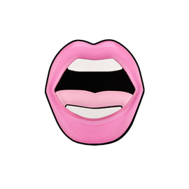 Open Mouth Pin Brooch in Pink | Handcrafted Russian Plexiglass Accessory