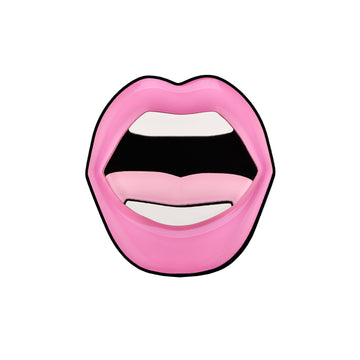 Open Mouth Pin Brooch in Pink | Handcrafted Russian Plexiglass Accessory