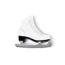 ice skate brooch white - JOYasForYou